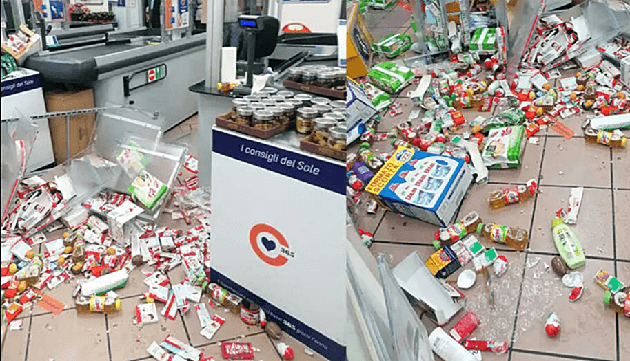 C.mare di Stabia, uomo dà in escandescenza all’interno di un supermercato